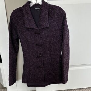 Women's Purple Textured Jacket